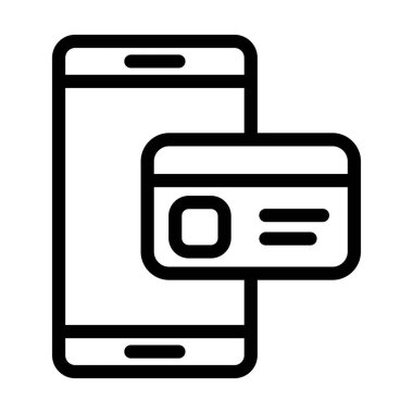 Kişisel ve Ticari Kullanım İçin Ödeme Yöntemi Kalın Çizgi Simgesi