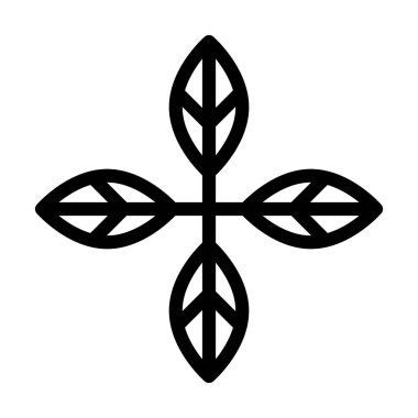 Kişisel ve ticari kullanım için Basil Vektör Kalın Çizgi Simgesi