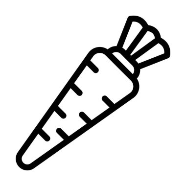 Kişisel ve ticari kullanım için Havuç Vektörü Kalın Çizgi Simgesi