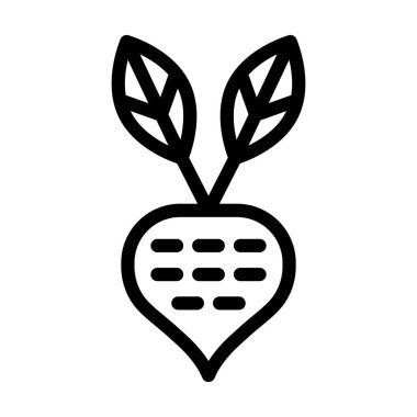 Şalgam Vektörü Kalın Hat Kişisel ve Ticari Kullanım Simgesi