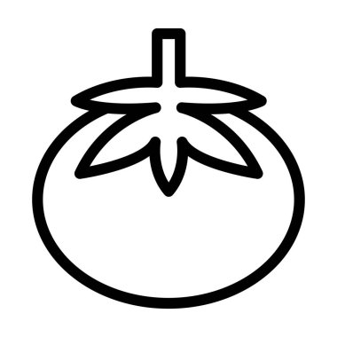 Kişisel ve ticari kullanım için Domates Vektörü Kalın Çizgi Simgesi