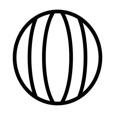 Karpuz Vektörü Kalın Çizgi Simgesi Kişisel ve Ticari Kullanım İçin