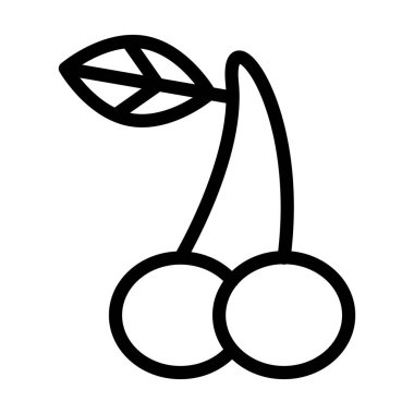 Kişisel ve ticari kullanım için Bing Kiraz Vektörü Kalın Çizgi Simgesi