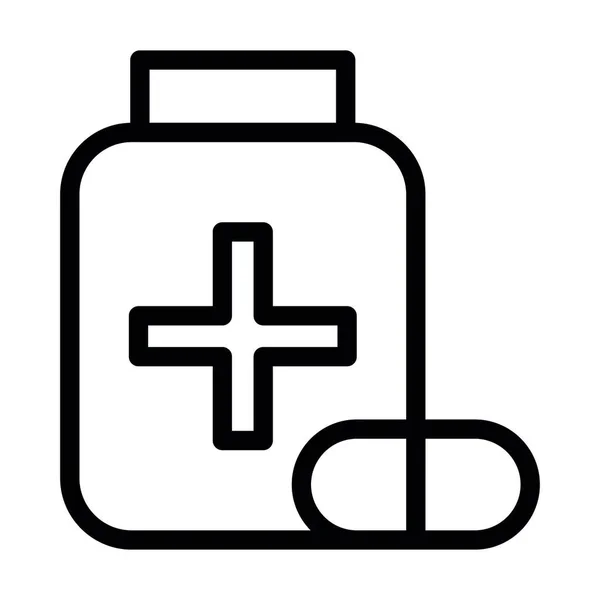 Medizin Vector Thick Line Icon Für Den Persönlichen Und Kommerziellen — Stockvektor