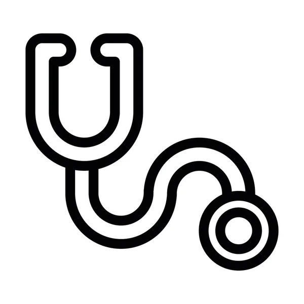 Stethoskop Vector Thick Line Icon Für Den Persönlichen Und Kommerziellen — Stockvektor