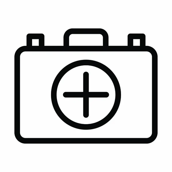First Aid Kit Vector Thick Line Icon Personal Commercial Use — 스톡 벡터