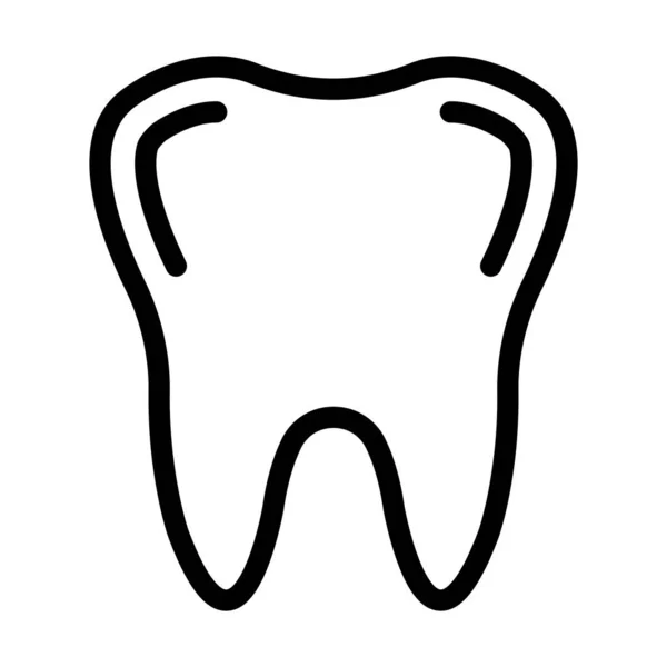 Kişisel Ticari Kullanım Için Diş Vektörü Kalın Çizgi Simgesi — Stok Vektör