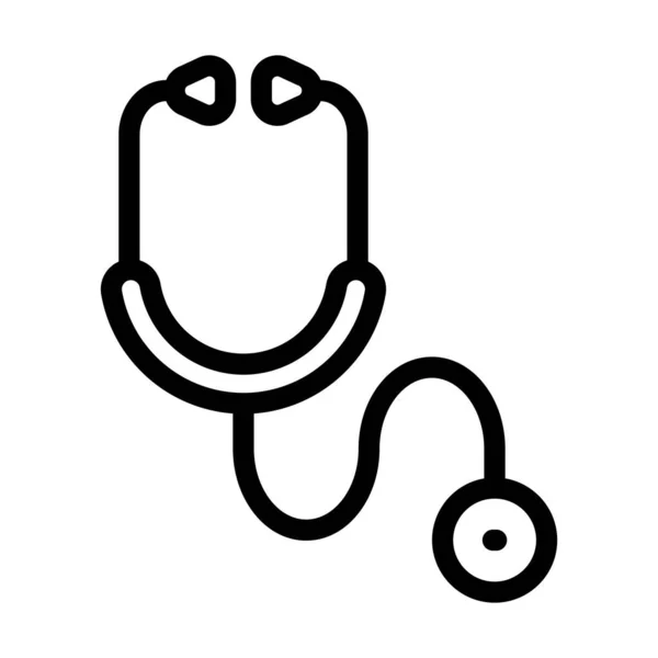 Stethoscope Vector Thick Line Icon Personal Commercial Use — Stock Vector