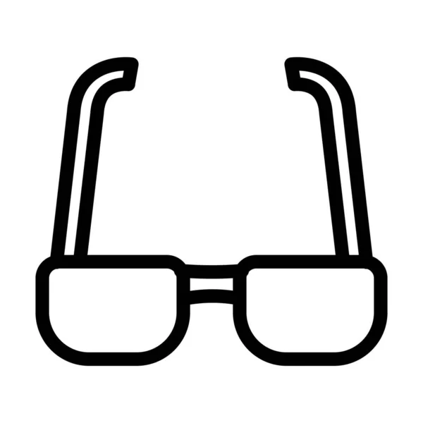 Gafas Vector Thick Line Icon Para Uso Personal Comercial — Archivo Imágenes Vectoriales