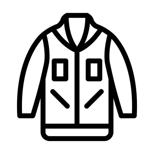 Значок Толстой Линии Куртки Личного Коммерческого Использования — стоковый вектор