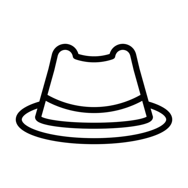 Hat Vector Silná Čára Ikona Pro Osobní Komerční Použití — Stockový vektor