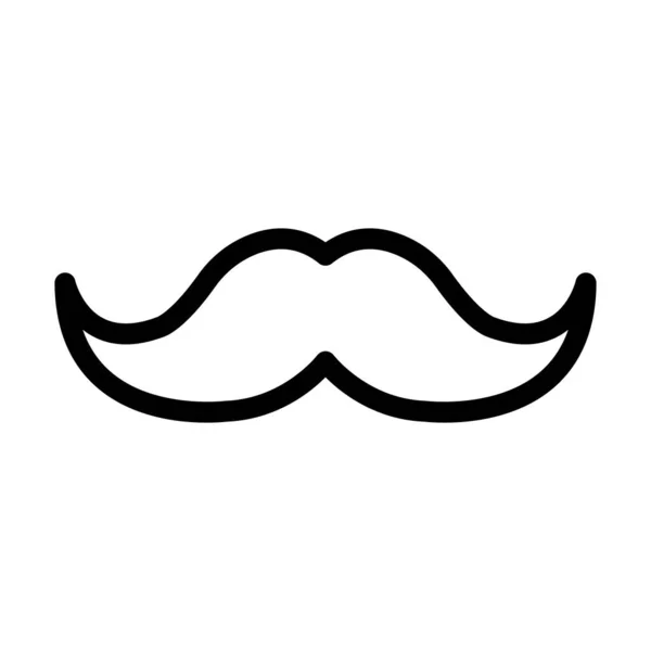 Icône Épaisse Ligne Vecteur Moustache Pour Usage Personnel Commercial — Image vectorielle