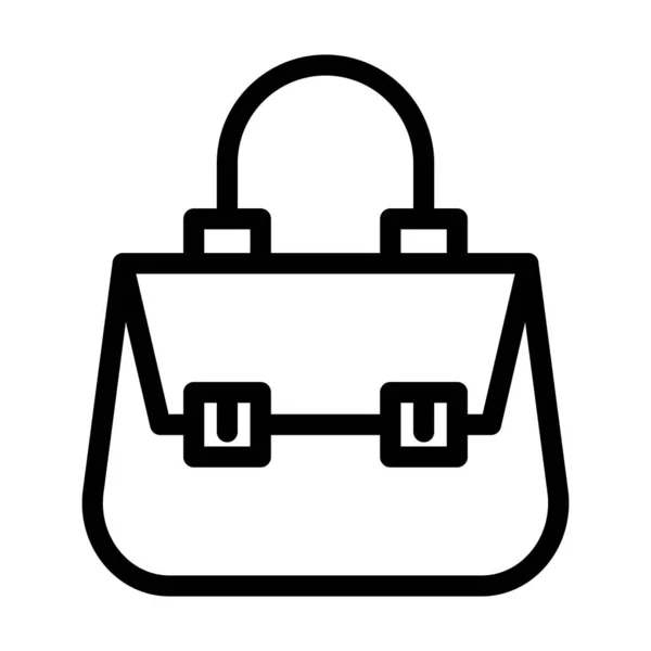 Shoulder Bag Vector Παχύ Εικονίδιο Γραμμής Για Προσωπική Και Εμπορική — Διανυσματικό Αρχείο