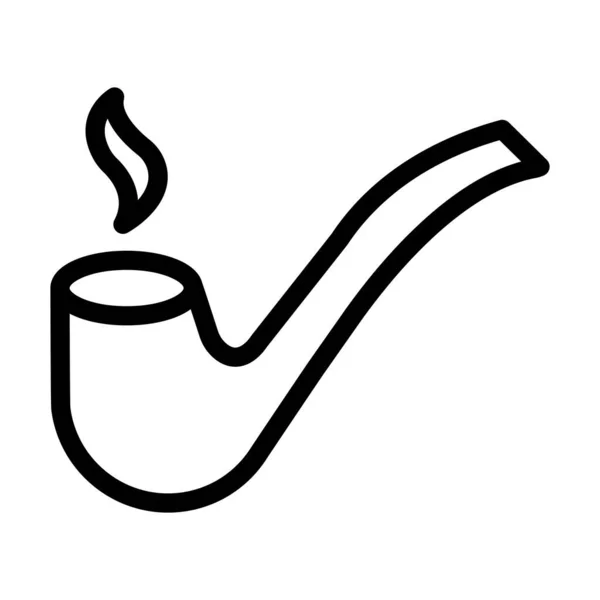 个人及商业用途的烟斗向量厚重线图标 — 图库矢量图片