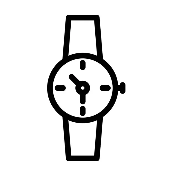 Ícone Grosso Elegante Linha Vetor Relógio Para Uso Pessoal Comercial —  Vetores de Stock