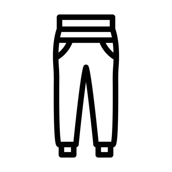 Trousers Vector Thick Line Icon Personal Commercial Use — Stock Vector