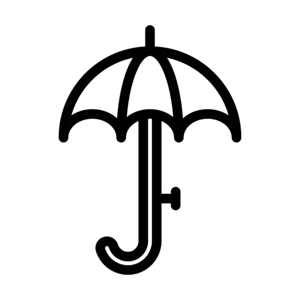 Значок Толстой Линии Зонтика Личного Коммерческого Использования — стоковый вектор