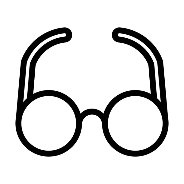 Kişisel Ticari Kullanım Çin Klasik Gözlük Kalın Çizgi Simgesi — Stok Vektör
