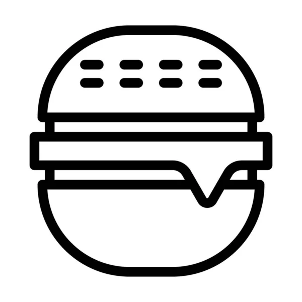 Fast Food Vector Thick Line Icon Für Den Persönlichen Und — Stockvektor