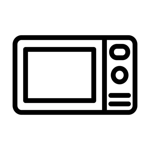 Mikrowellen Vector Thick Line Icon Für Den Persönlichen Und Kommerziellen — Stockvektor