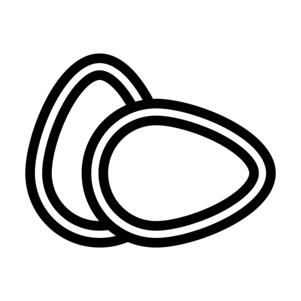 Яйца Вектор Толстая Линия Икона Личного Коммерческого Использования — стоковый вектор