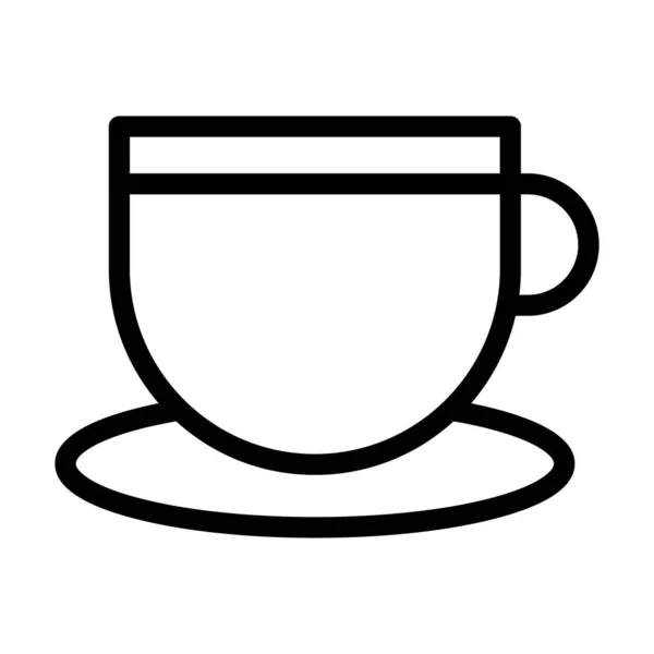 Κουκούλα Τσάι Διάνυσμα Παχιά Γραμμή Εικονίδιο Για Προσωπική Και Εμπορική — Διανυσματικό Αρχείο