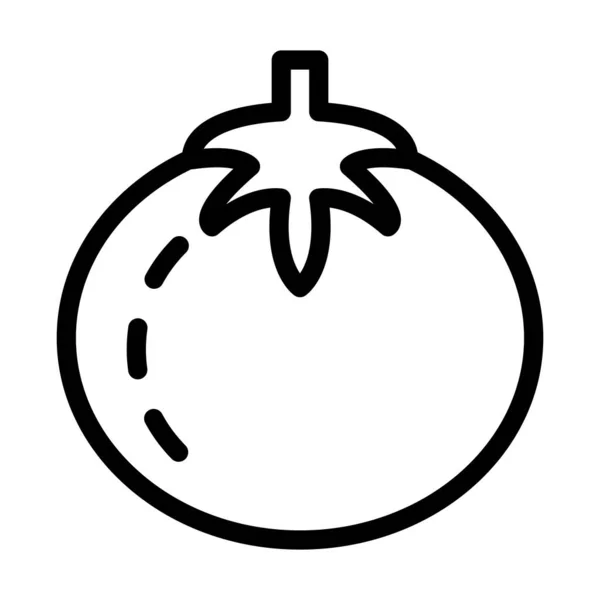 Tomate Vector Thick Line Icon Für Den Persönlichen Und Kommerziellen — Stockvektor