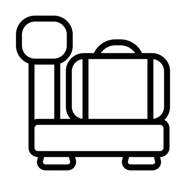 Icône Ligne Épaisse Vecteur Échelle Bagage Pour Usage Personnel Commercial — Image vectorielle