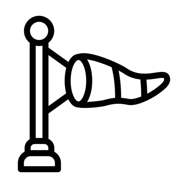 Windsack Vector Thick Line Icon Für Den Persönlichen Und Kommerziellen — Stockvektor