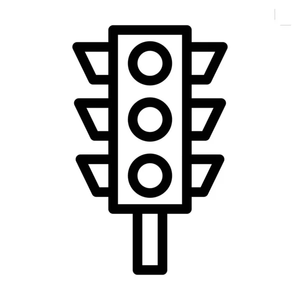 Traffic Control Vektor Tjock Linje Ikonen För Personligt Och Kommersiellt — Stock vektor