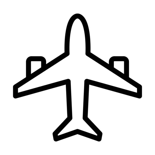 Aircraft Vector Thick Line Icon Für Den Persönlichen Und Kommerziellen — Stockvektor