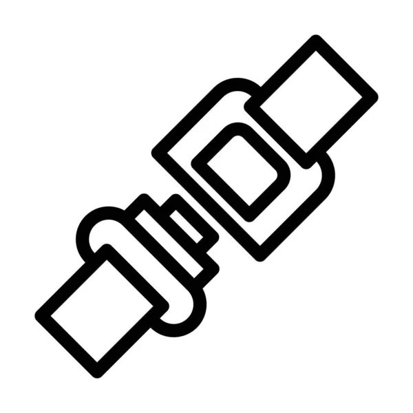 Sicherheitsgürtel Vector Thick Line Icon Für Den Persönlichen Und Kommerziellen — Stockvektor