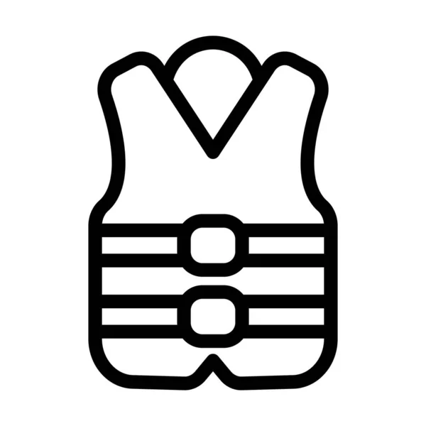 Life Jacket Vector Vastag Vonalú Ikon Személyes Kereskedelmi Használatra — Stock Vector