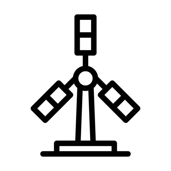Значок Векторной Линии Ветряной Мельницы Личного Коммерческого Использования — стоковый вектор