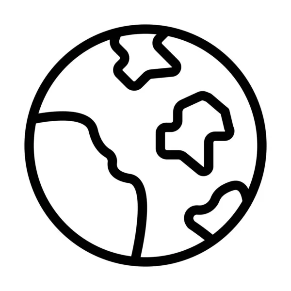Мировая Икона Толстой Линии Вектора Личного Коммерческого Использования — стоковый вектор