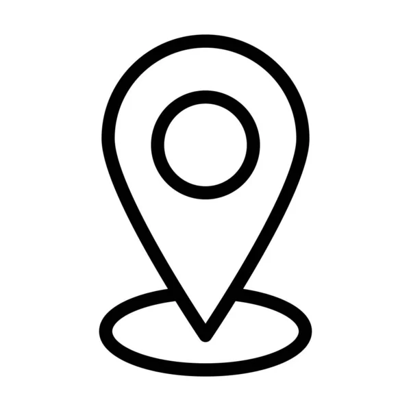 Location Pin Vector Thick Line Icon Für Den Persönlichen Und — Stockvektor