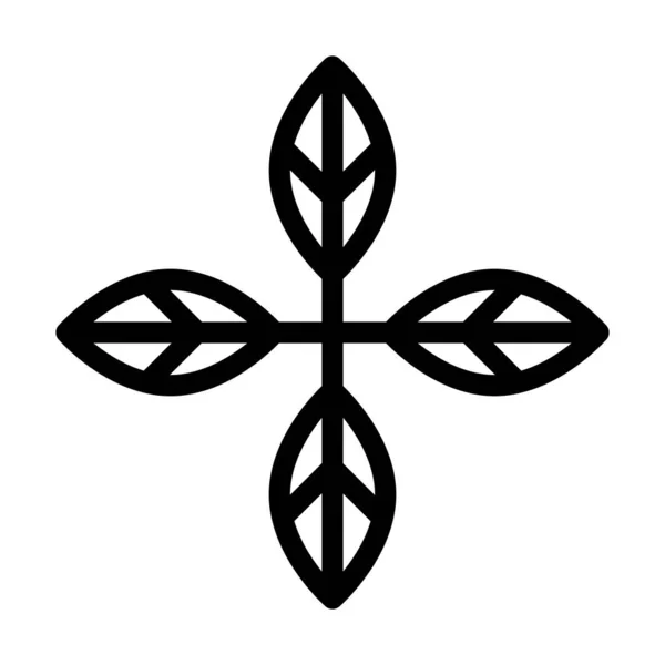 Символ Толстой Линии Базилика Вектора Личного Коммерческого Использования — стоковый вектор