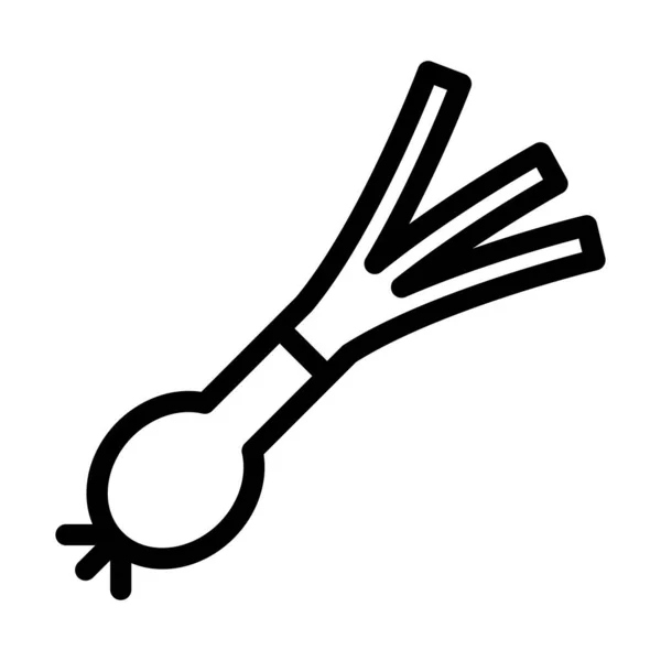 Spring Onion Vector Thick Line Icon Für Den Persönlichen Und — Stockvektor