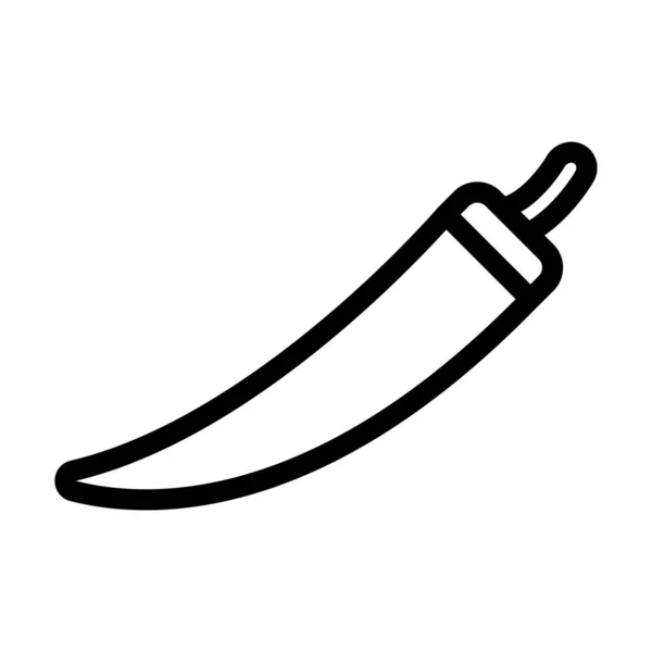 Okra Vector Thick Line Icon Für Den Persönlichen Und Kommerziellen — Stockvektor