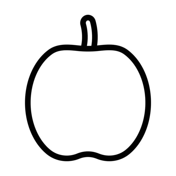 Jablka Vektorové Tlusté Čáry Ikona Pro Osobní Komerční Použití — Stockový vektor