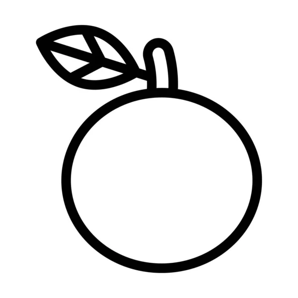 Clementine Vector Thick Line Icon Für Den Persönlichen Und Kommerziellen — Stockvektor