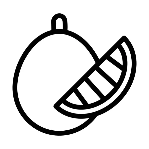 Pomelo Vector Thick Line Icon Personal Commercial Use — 스톡 벡터
