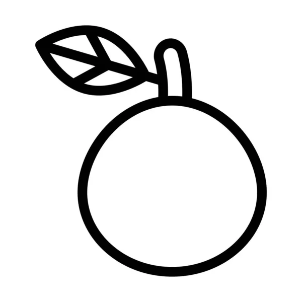 Nashi Pear Vector Thick Line Icon Für Den Persönlichen Und — Stockvektor