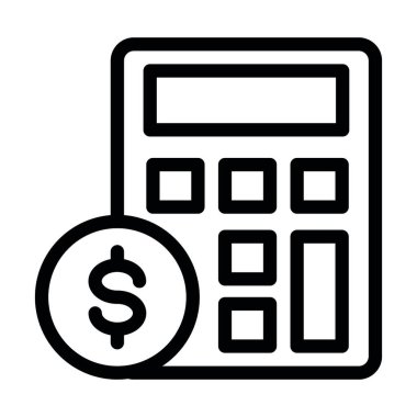 Kişisel ve ticari kullanım için Bütçe Vektörü Kalın Çizgi Simgesi