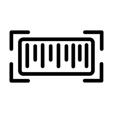 Kişisel ve ticari kullanım için Barkod Vektör Kalın Çizgi Simgesi