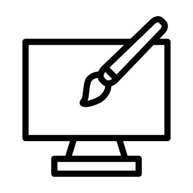 Kişisel ve ticari kullanım için Kalın Çizgi Simgesi Tasarımı