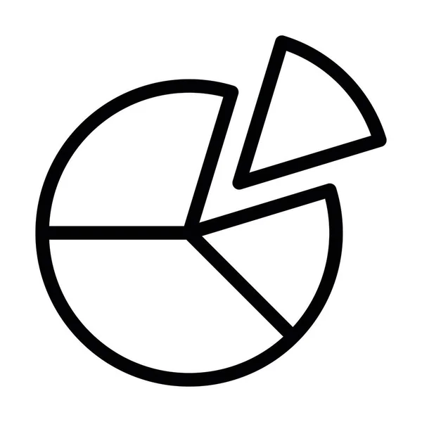 Pie Chart Vector Thick Line Icon Für Den Persönlichen Und — Stockvektor