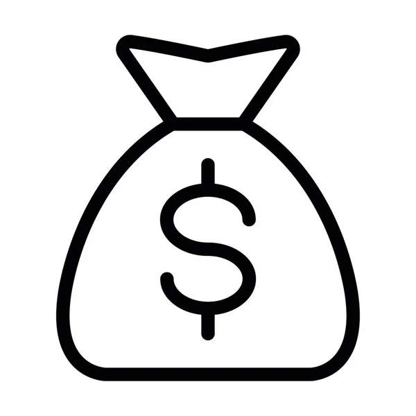 Money Vector Thick Line Icon Personal Commercial Use — Stockový vektor