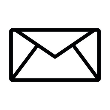 Kişisel ve ticari kullanım için E- posta Vektörü Kalın Çizgi Simgesi