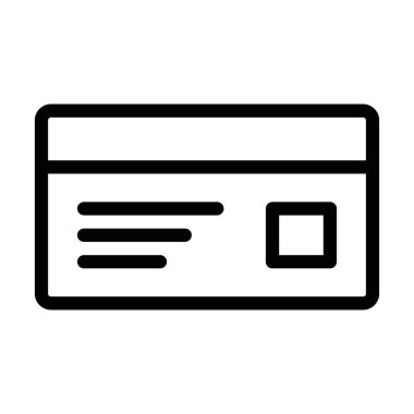 Kişisel ve Ticari Kullanım İçin Kredi Kartı Vektör Kalın Çizgi Simgesi